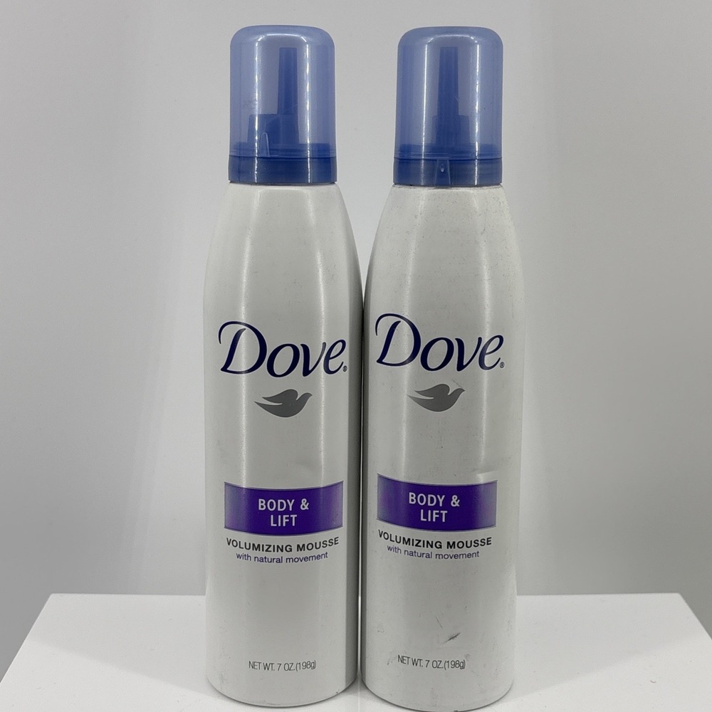 2 Dove Body & Lift Volumizing Mousse 7 oz Hair Styling Foam For Fine Limp Hair